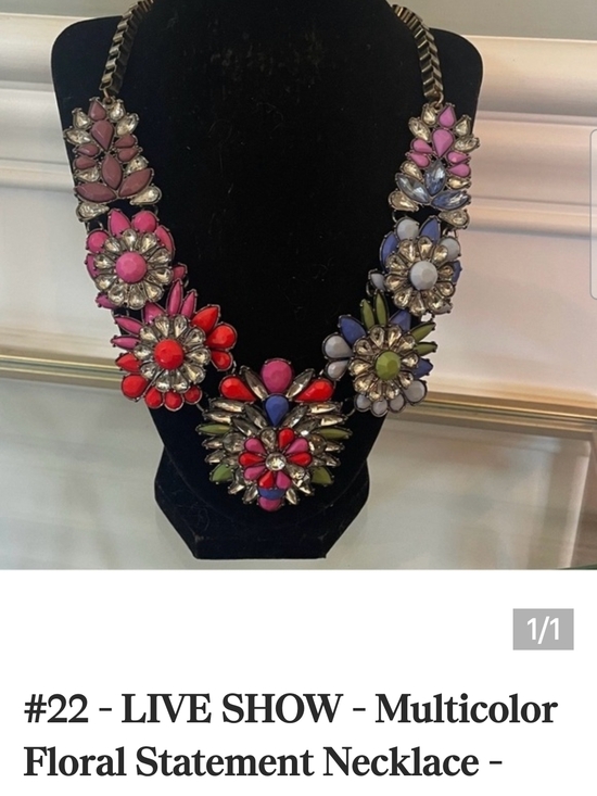 Jewelry - Vintage Multicolor Floral Statement Necklace